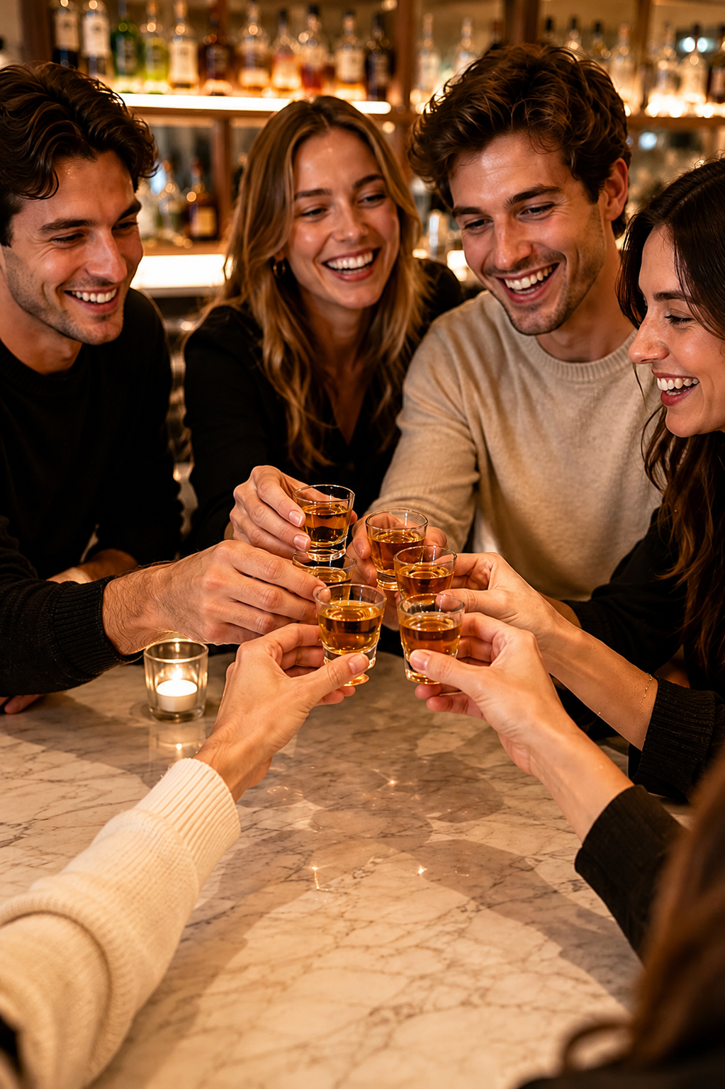 Skull Shot Glass Set Of 6 With MDF Resin Tray | 50ml Clear Skull Design Glasses For Vodka, Whiskey, Tequila & Cocktails | Barware Set For Parties & Gifting