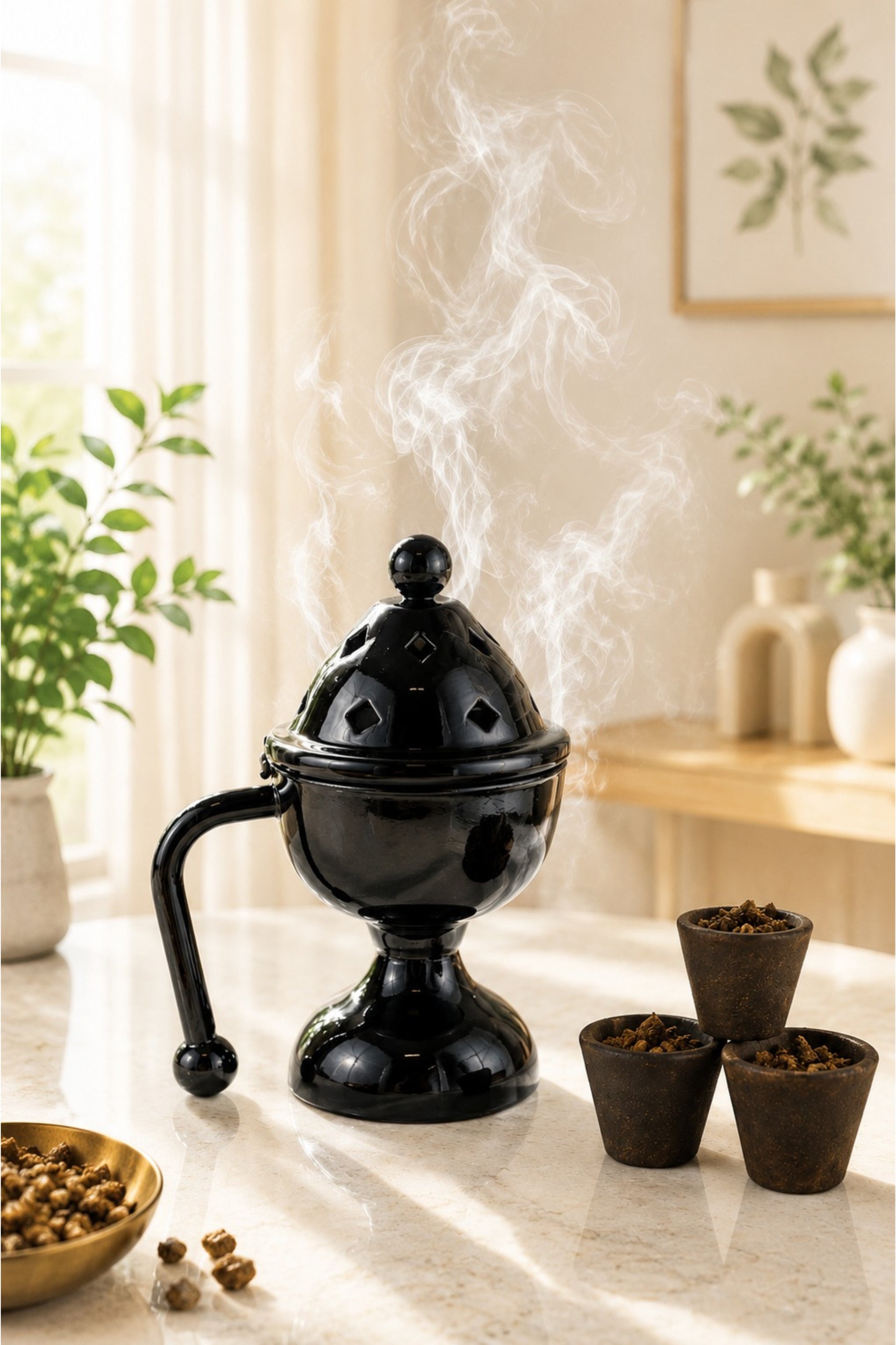 Metal Dhoop Dani with Lid for Pooja, Loban & Sambrani Burning | Covered Incense Burner for Home Temple, Havan & Meditation | Traditional Vastu Decor & Festive Gift Item