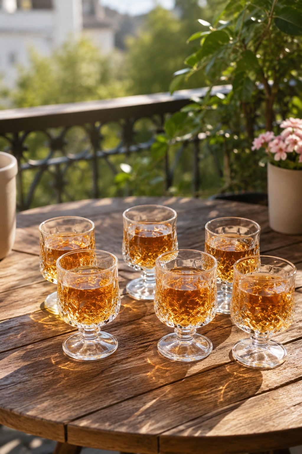 Premium Designer Shot Glass Set with Resin Serving Tray | 6 Crystal Clear Heavy Base Shot Glasses for Whiskey, Vodka, Tequila, Rum, Liqueur & Espresso Shots | Elegant Barware Gift Set for Home Bar