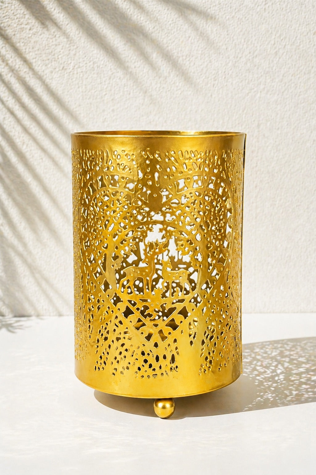 Premium Gold Metal Aroma Oil Burner Set with Tea Light Candles & Essential Oil | Designer Cutwork Candle Diffuser | Warm Ambient Fragrance Burner | Elegant Home Décor & Gifting Combo