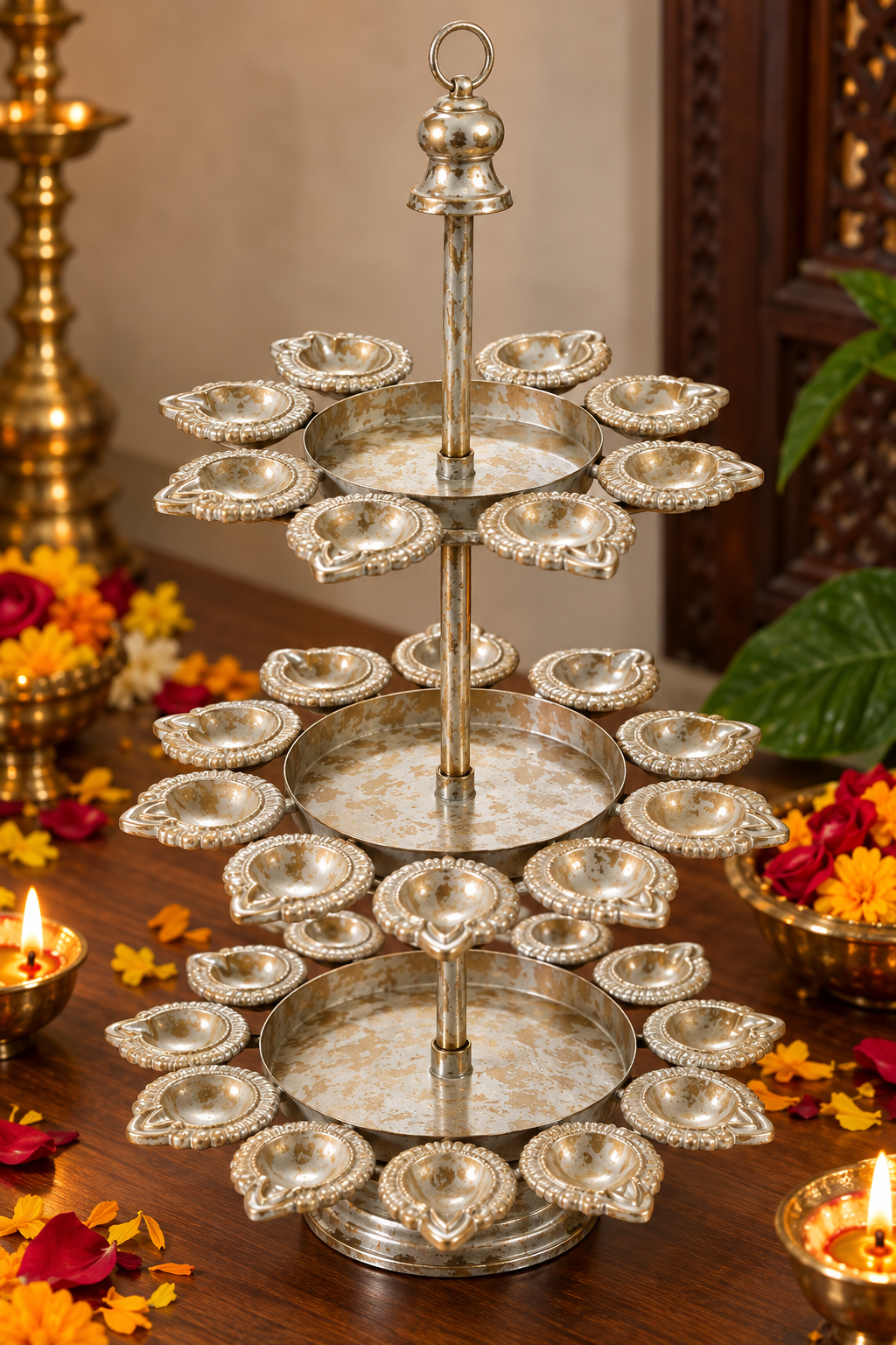 3 Tier Diya Stand – Product View