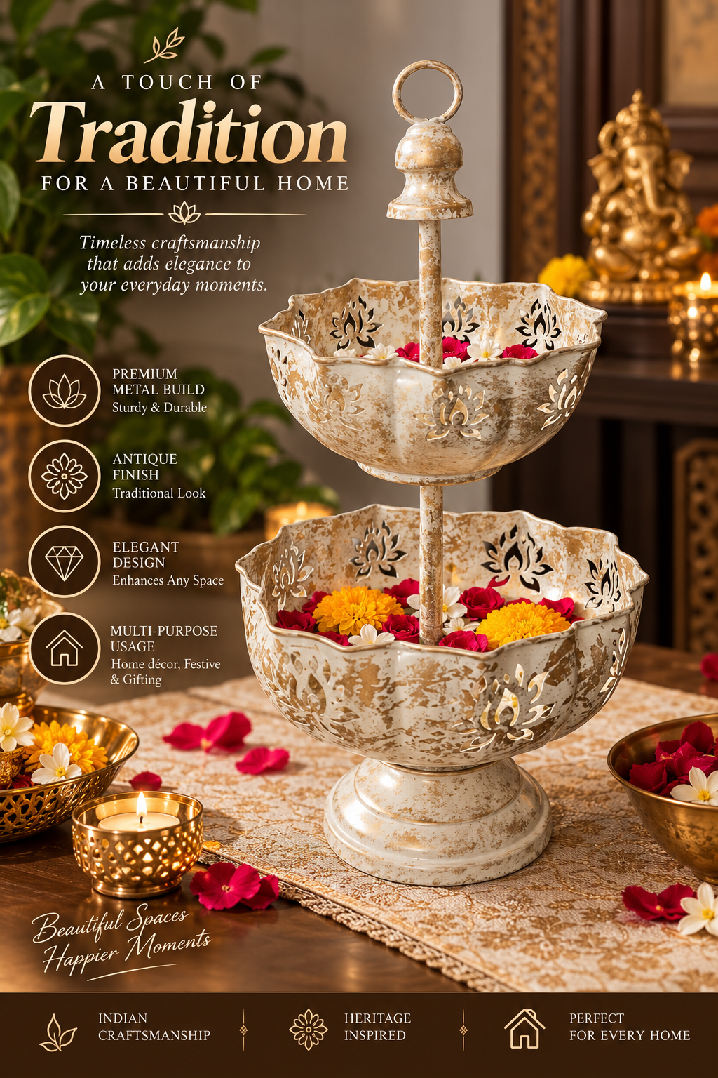 Premium Dual Layer Urli – Festive Decor